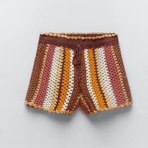 ZARA crochet shorts size small